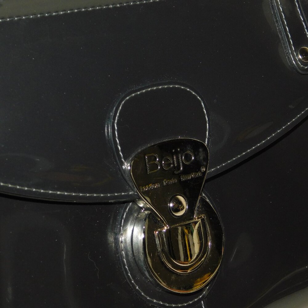 Beijo London Paris New York Handbag Charcoal Gray Purse - Picture 7 of 15